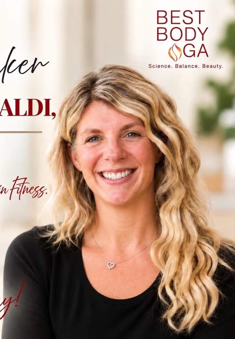 Kat speaking about community fitness at Best Body GA